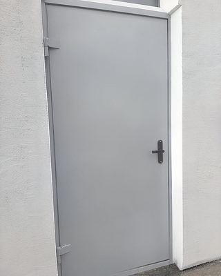 Глухая металлическая дверь