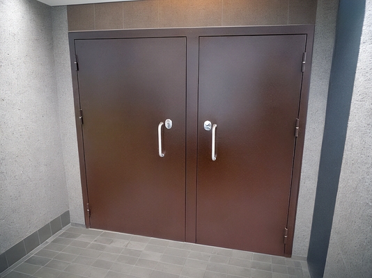 Двустворчатая стальная дверь