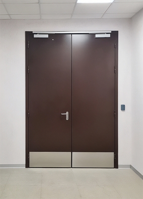 Двупольная дверь с отбойниками Двупольная дверь с отбойниками