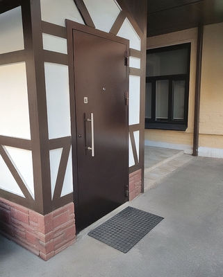 Коричневая стальная дверь