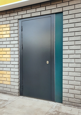 Темно-серая глухая дверь