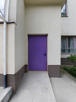 Дверь фиолетовых оттенков