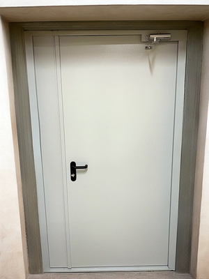 Белая полуторная дверь