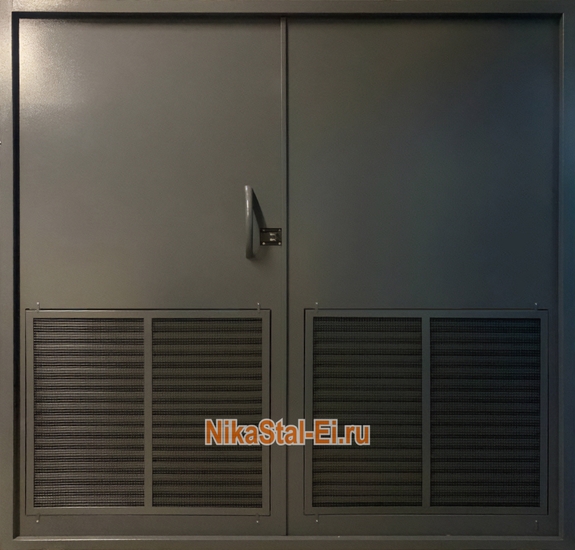 Стальные ворота с вентиляцией