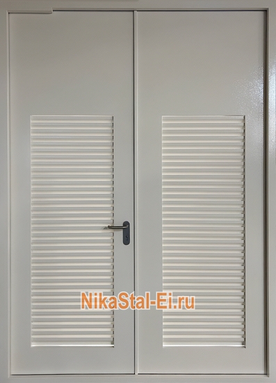 Двупольные двери - ворота с вентрешетками