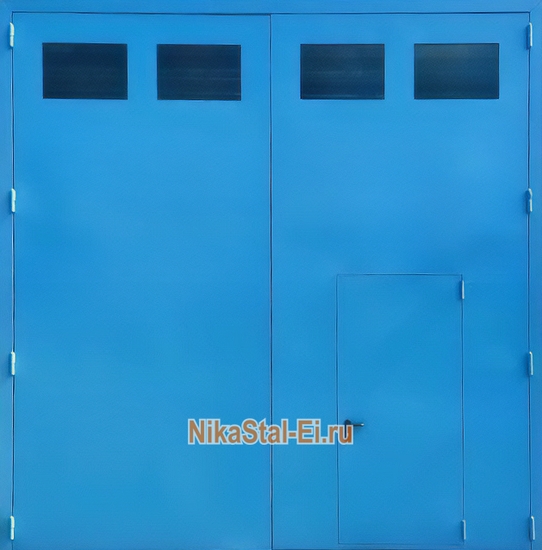 Противопожарные ворота ei-60 со стеклом