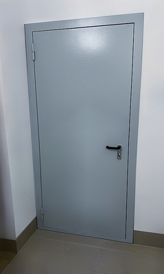 Серая одностворчатая дверь