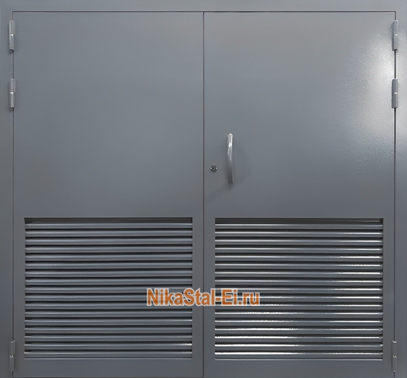 Стальные ворота с вентиляцией