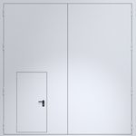 Промышленные противопожарные ворота из сэндвич-панелей 4500х4500 мм